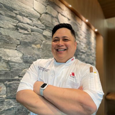 Male chef smiling